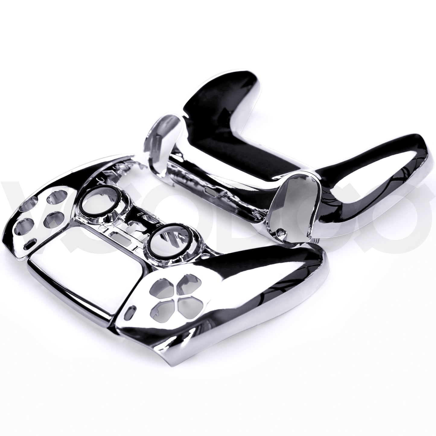 Chrome Front & Back PS5 Controller Housing Shell
