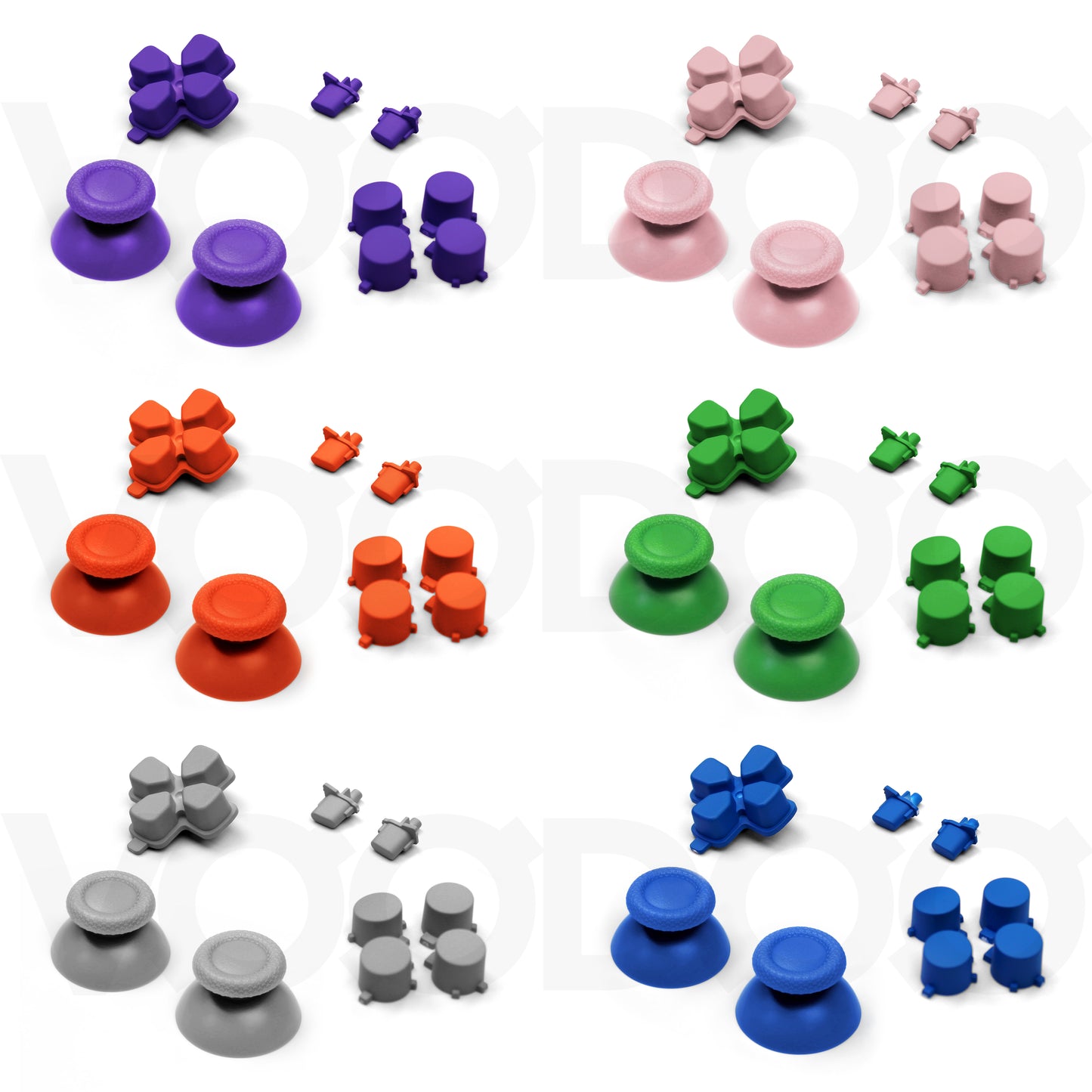 Soft Matte PS5 Controller Button & Thumbstick Set