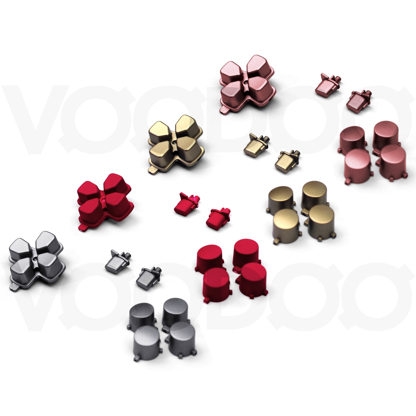 Metallic PS5 Controller Action Buttons
